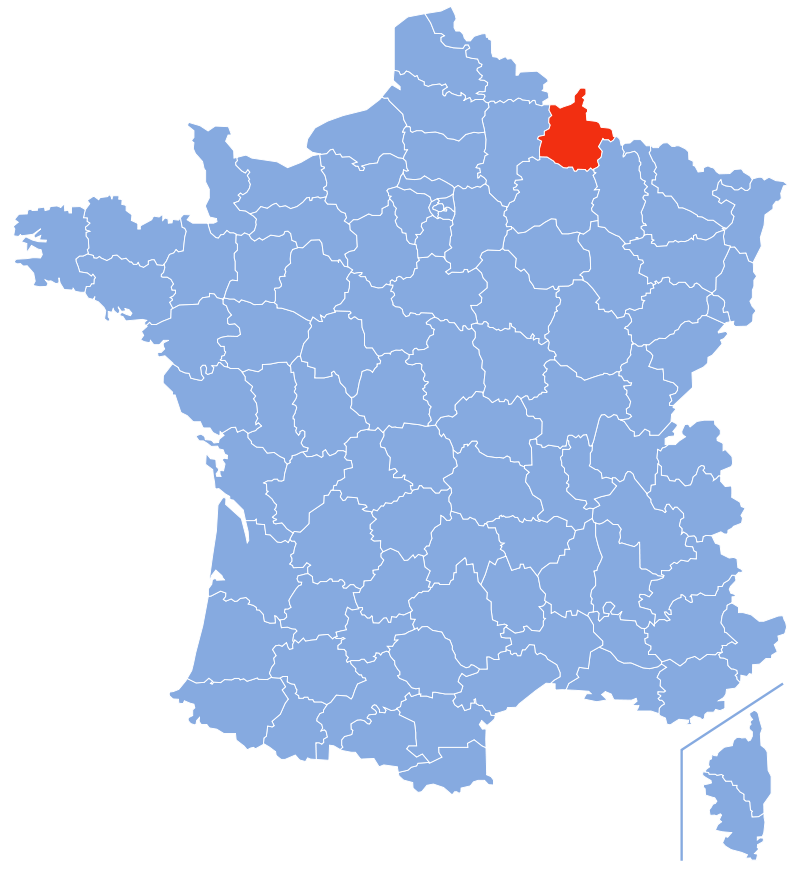 Расположение департамента Арденны (Ardennes)