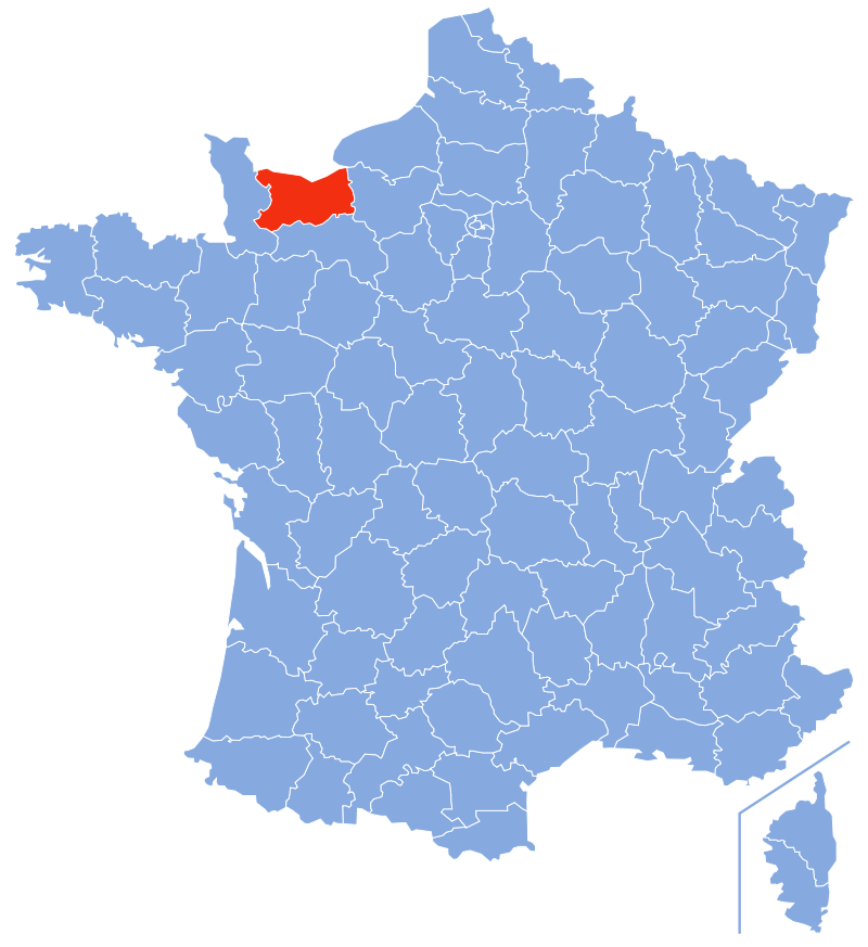 Расположение департамента Кальвадос (Calvados)