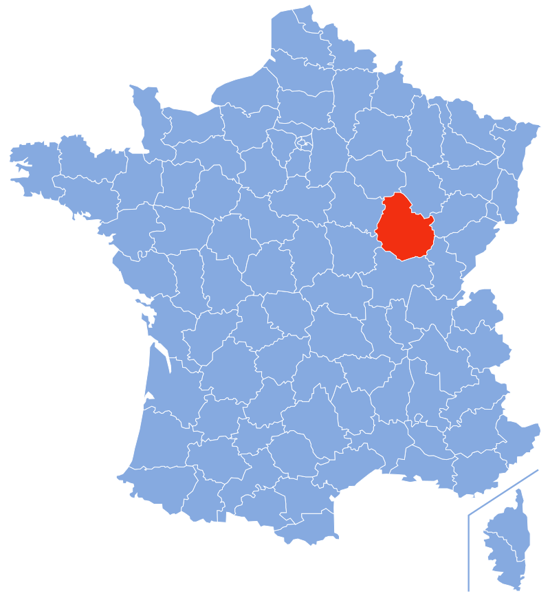 Расположение департамента Кот-д’Ор (Côte-d'Or)