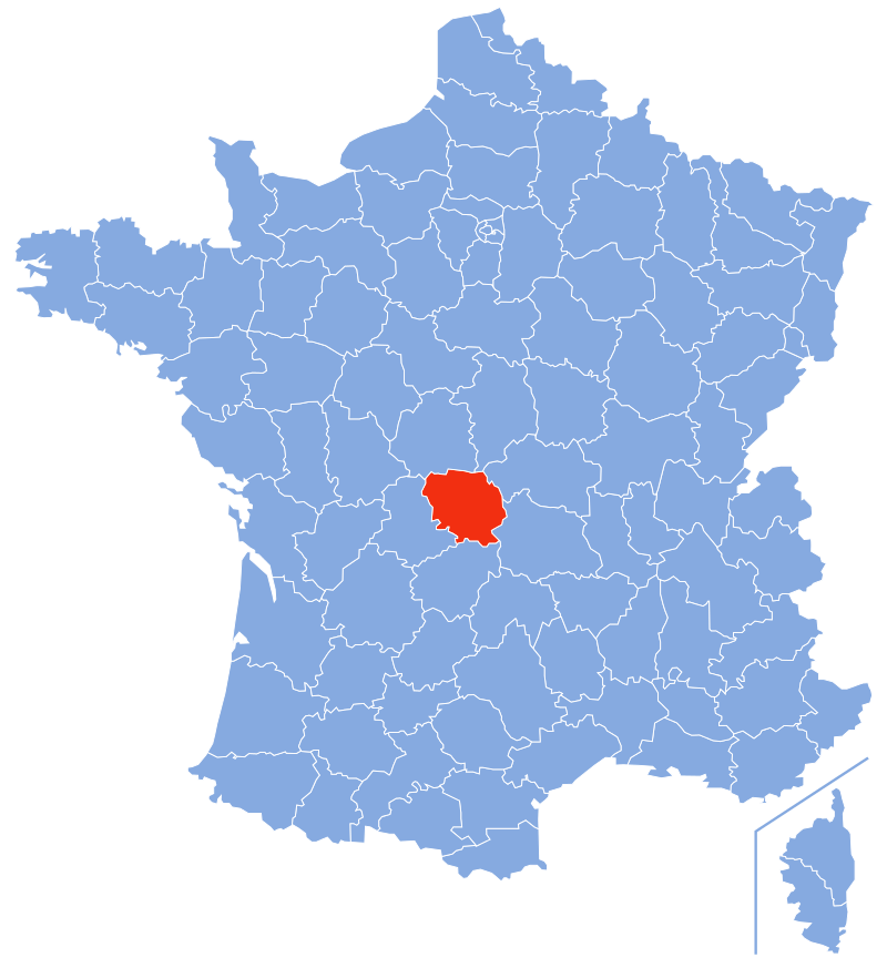 Расположение департамента Крёз (Creuse)