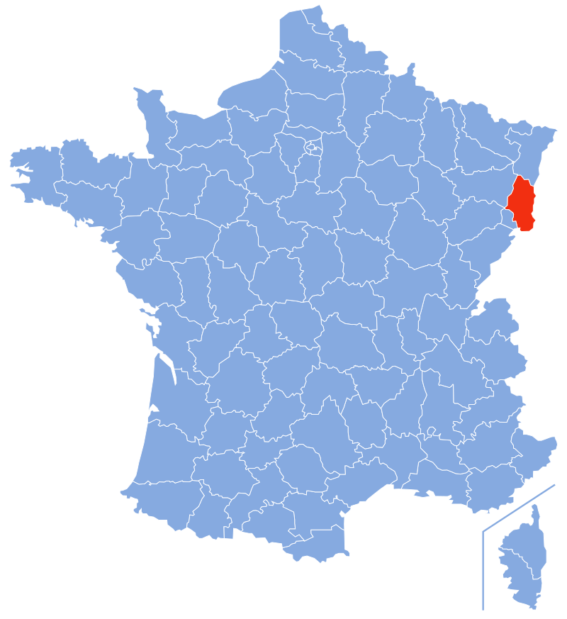 Расположение департамента Верхний Рейн (Haut-Rhin)