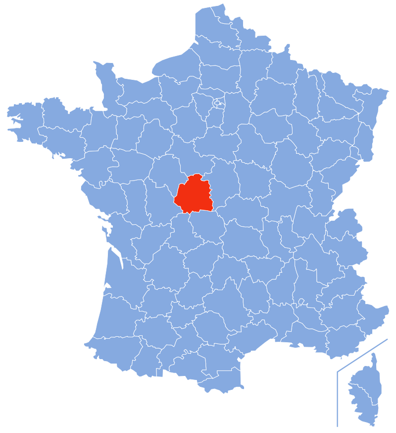 Расположение департамента Эндр (Indre)