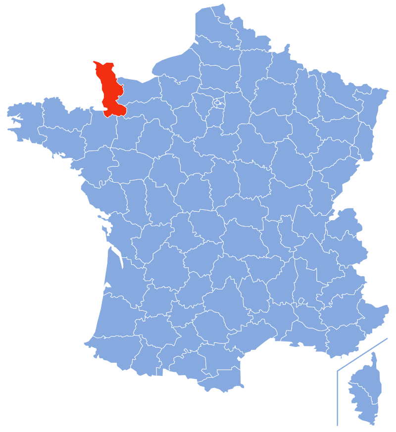 Расположение департамента Манш (Manche)