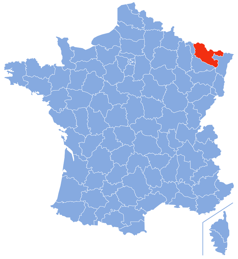 Расположение департамента Мозель (Moselle)