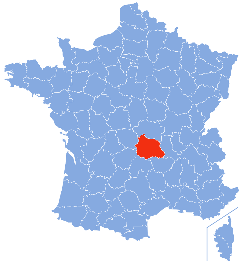 Расположение департамента Пюи-де-Дом (Puy-de-Dôme)