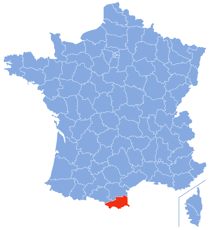 Расположение департамента Восточные Пиренеи (Pyrénées-Orientales)