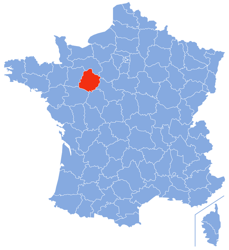 Расположение департамента Сарта (Sarthe)