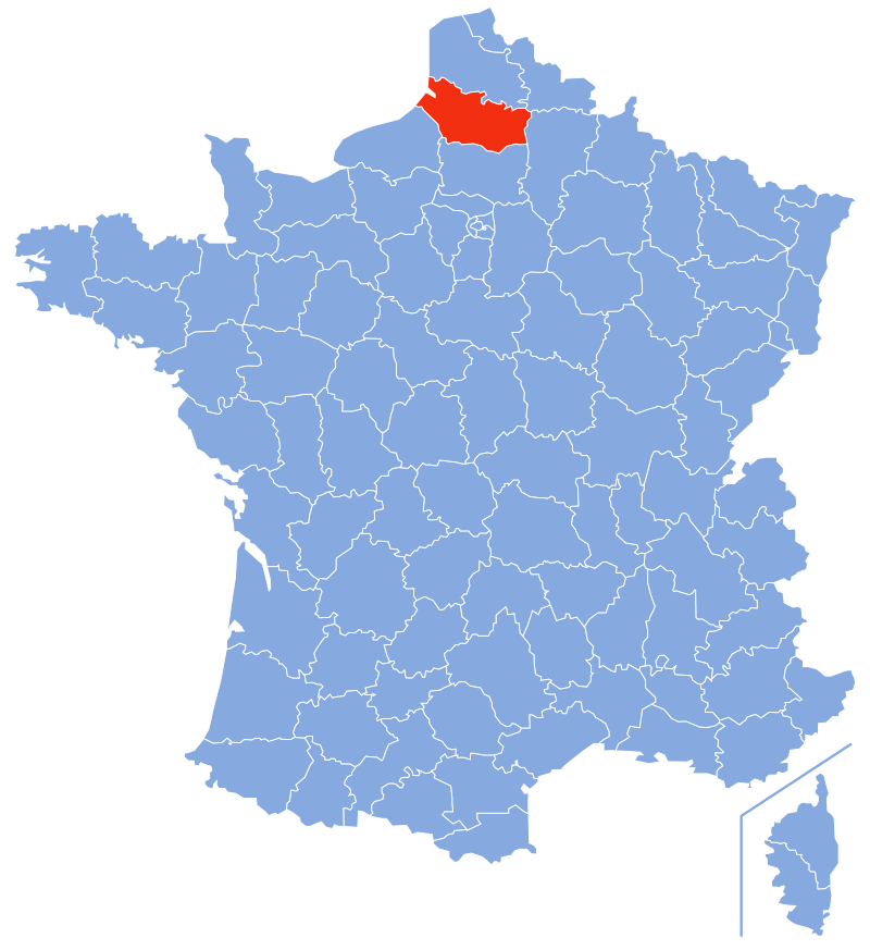 Расположение департамента Сомма (Somme)