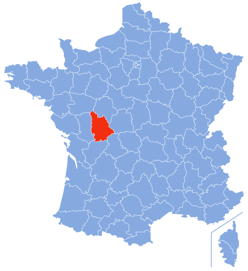 Расположение департамента Вьенна (Vienne)