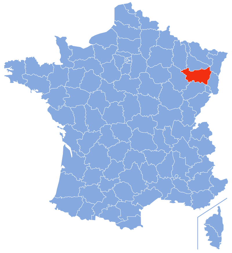 Расположение департамента Вогезы (Vosges)