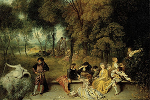 Изобразительное искусство Франции XVIII века. А.Ватто. Общество в парке
