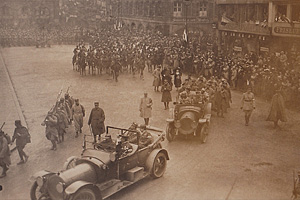 Парад во Франции после Первой мировой войны. 1918 г.