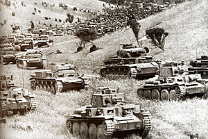 Немецкие танки группы Клейста переходят Арденны