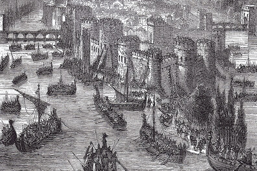 Корабли викингов осаждают Париж