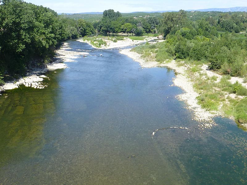 Река Ардеш (Ardeche) в нижнем течении
