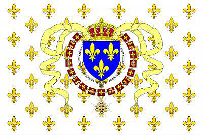 Флаг Франции, использовавшийся королями династии Бурбонов